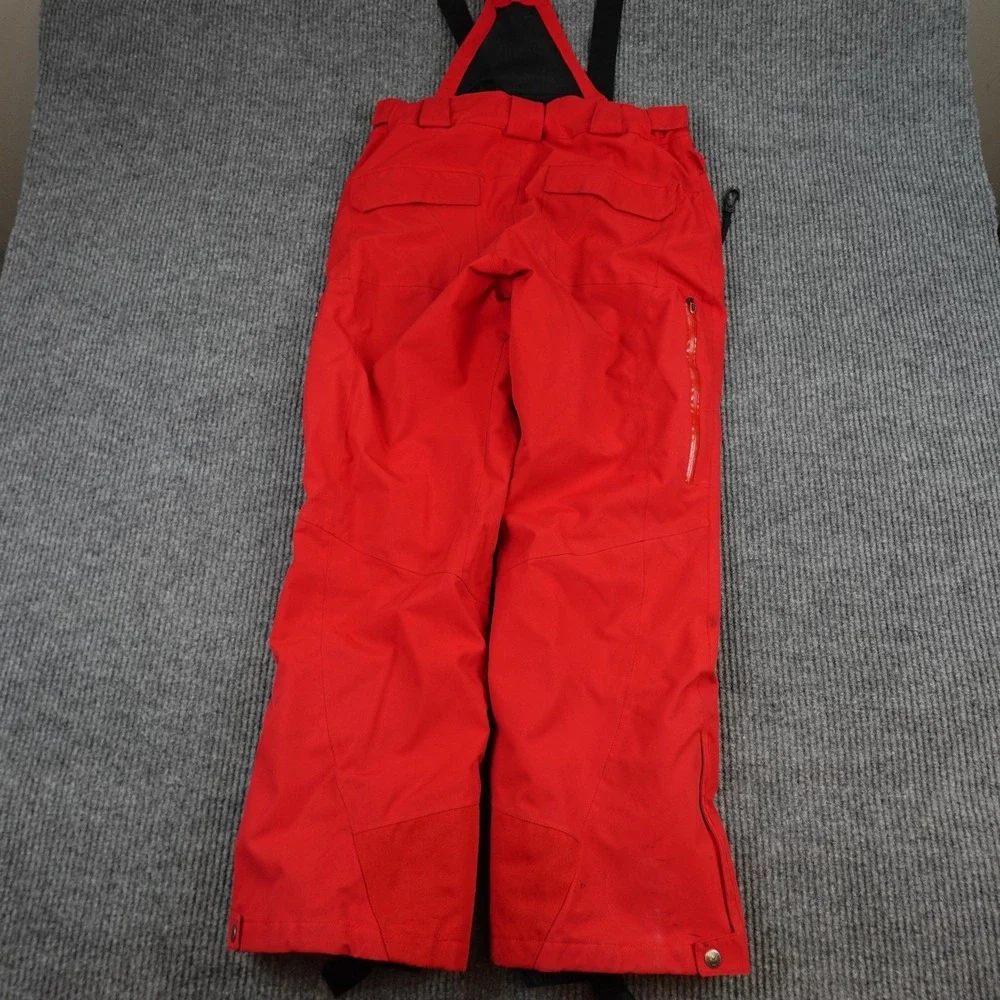 Spyder Snow Pants Mens Medium Red Insulated Ski Snowboard Bibs Suspenders